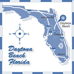 Map of Daytona Beach Florida