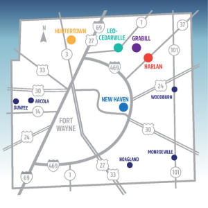 Map of Allen County Communities