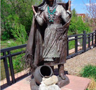 Statue along Clear Creek