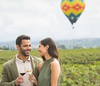 Couple in the vineyards