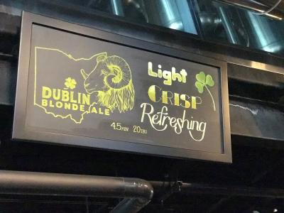 Dublin Blonde Sign at RAM Brewery