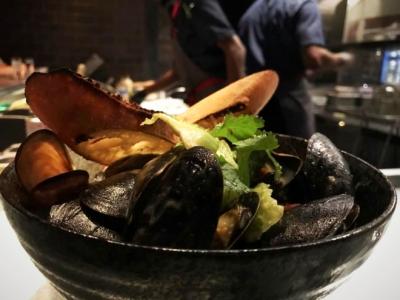 Bowl of clams at The Keep bar & restaurant inside LeVeque Tower