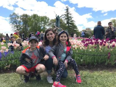 Lisa family at Tulip Festival