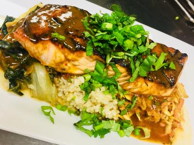 New World Bistro Thai Barbecue Salmon