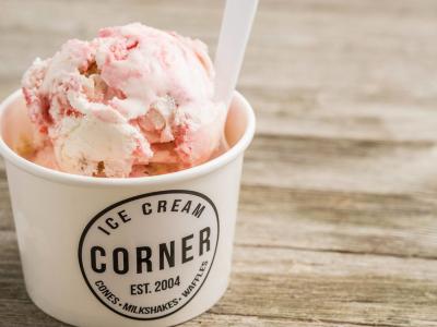 A scoop of ice cream at the Ice Cream Corner in Gulfport