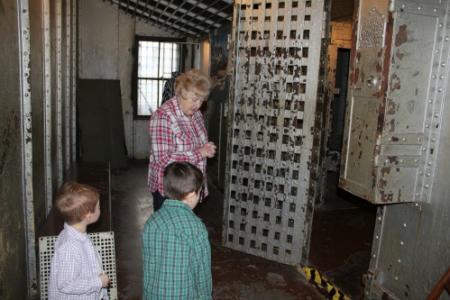 Kids can walk into the jail cell at the Hendricks County Historical Museum.