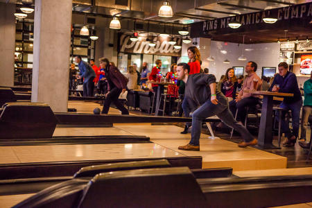 Duck pin bowling at Pins Mechanical Company