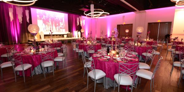 Ballroom setup at the Exchange at Bridge Park