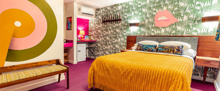 Interior of Deluxe Queen Room at the Classen Inn