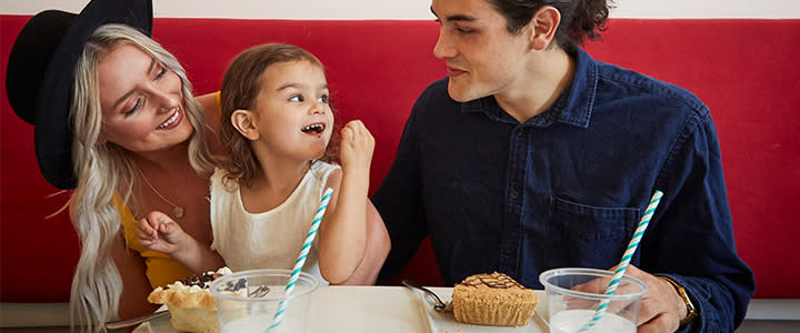 Family eating pie at Pie Junkie