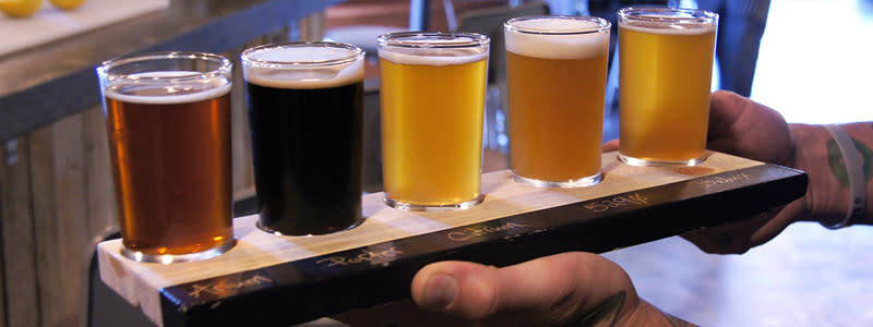Beer Flight at the Brewery