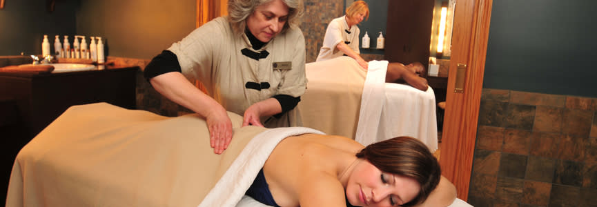 Travelers enjoying a relaxing massage