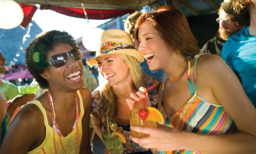 Friends having fun in Panama City Beach, Florida