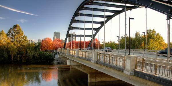 Martin Luther King Jr Bridge in Fall