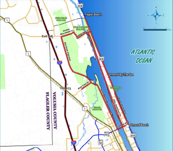 Ormond Scenic Loop and Trail is a paved double loop road that bicyclists ride upon, too.