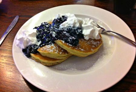 Emmy's blueberry pancakes