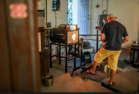 Man Glass Blowing in Providence