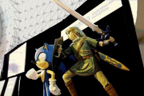 Sonic the Hedgehog and Link at the Strong in Rochester, NY