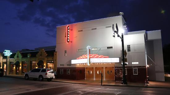 Palace Arts Center at night