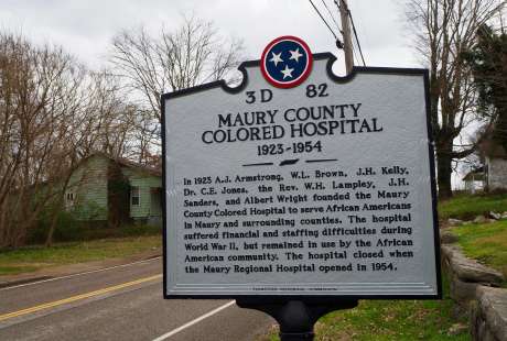 Maury County Colored Hospital Historical Marker