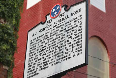 A.J. Morton Funeral Home Historical Marker