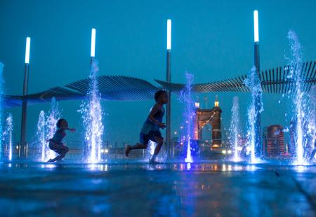 fountain fun at smale park