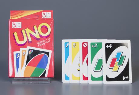 Uno card game in box