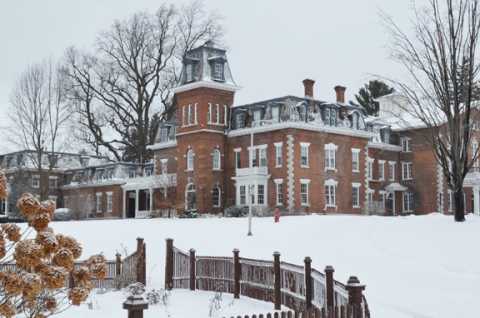 The Oneida Community Mansion House in Winter