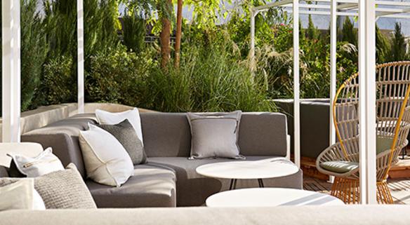 Pool Couches Seating at Kimpton Sawyer Hotel