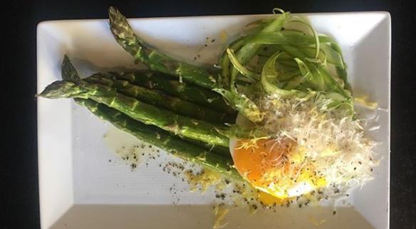 Asparagus and Duck Egg