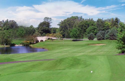 Bridge and Pond At PipeStone Golf Course In Miamisburg, OH