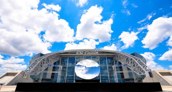 Exterior View of AT&T Stadium With Sky View