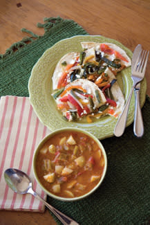Bowl of vegetable soup