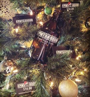 Pint Room Christmas Gift Cards on Tree