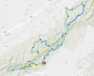 Blue Ridge - Mountain Biking Map - Jefferson National Forest