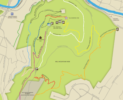 Mill Mountain Park Trail Map