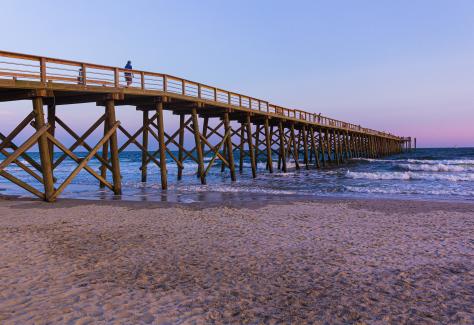 oak_island_pier_beach_sunset