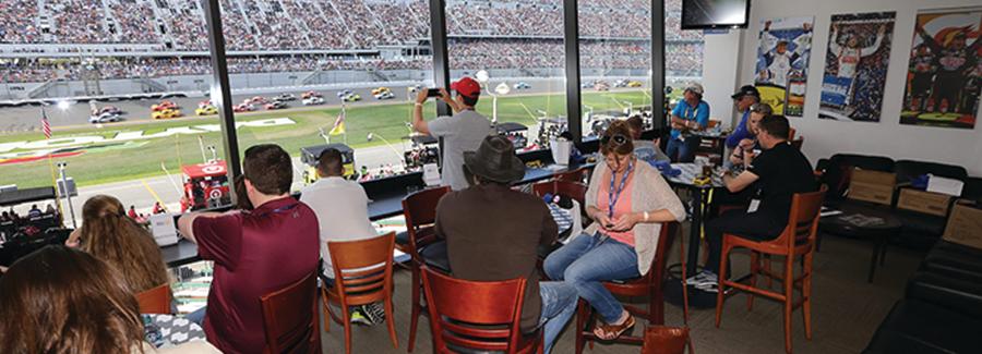 An interior view of the Daytona 500 Club at Daytona International Speedway