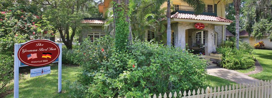 A delightful entryway greets visitors to the German Berl Inn, a Daytona Beach Bed & Breakfast