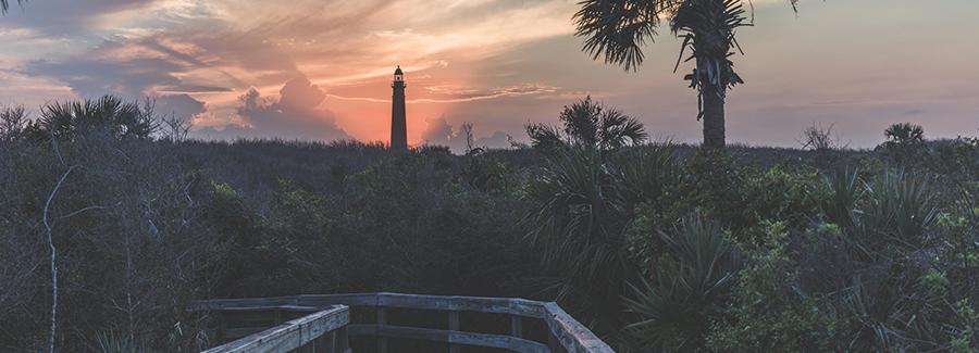 While Ponce Inlet Lighthouse isn't in Lighthouse Point Park, the park offers spectacular views of it especially at sunset