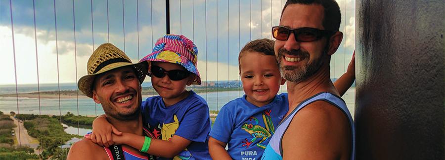 A family photo from the top of Ponce Inlet Lighthouse