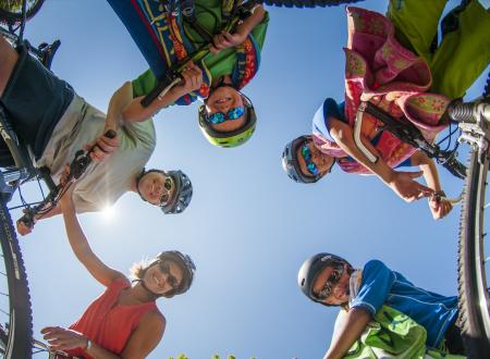 Family on Bikes