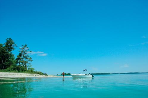 Moored off Basset Island