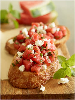 Watermelon Feta Bruschetta