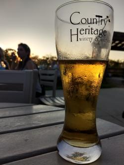 A hard apple cider at Country Heritage Winery