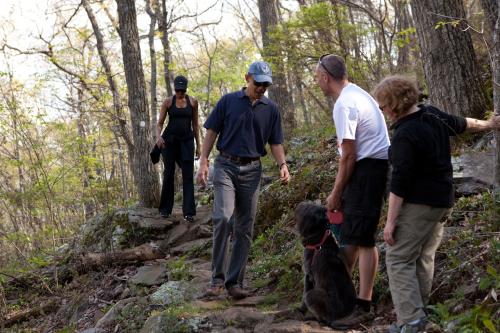 Obamas Hiking Craven Gap