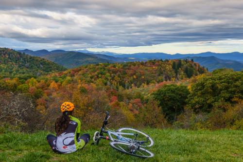 2015 Fall Color: Biker With View