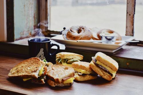 Breakfast sandwiches at Warehouse 4 in Dayton, OH