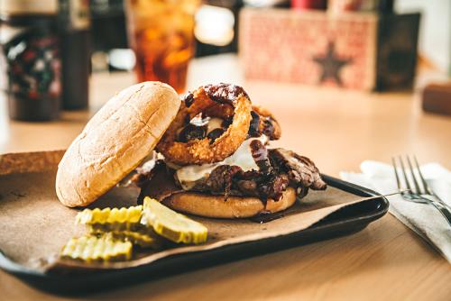 Sandwich With Pickles at Joe's Kansas City BBQ