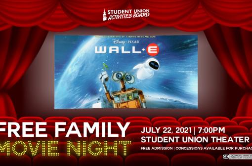 Wall E Free Family Movie Night At The Student Union Theater Visit Stillwater